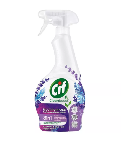 Spray pentru suprafete multiple lavanda si feriga albastra CIF, 500 ml